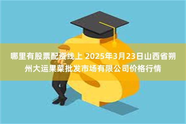 哪里有股票配资线上 2025年3月23日山西省朔州大运果菜批发市场有限公司价格行情