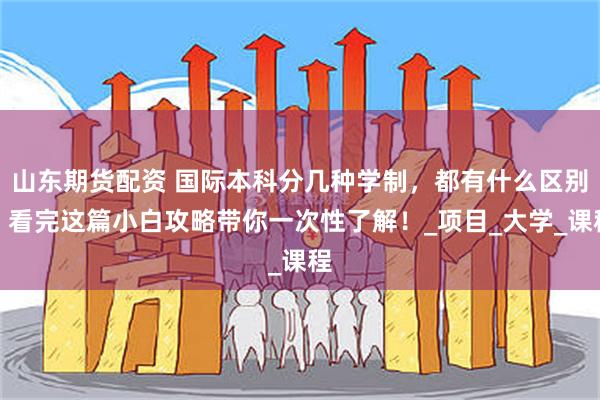 山东期货配资 国际本科分几种学制，都有什么区别？看完这篇小白攻略带你一次性了解！_项目_大学_课程