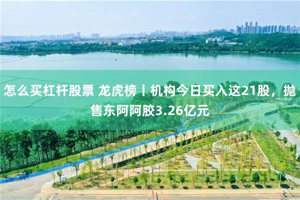 怎么买杠杆股票 龙虎榜丨机构今日买入这21股，抛售东阿阿胶3.26亿元