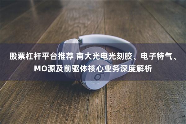 股票杠杆平台推荐 南大光电光刻胶、电子特气、MO源及前驱体核心业务深度解析