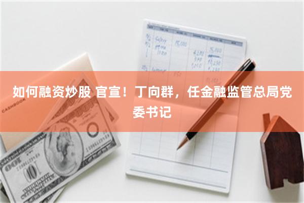如何融资炒股 官宣！丁向群，任金融监管总局党委书记
