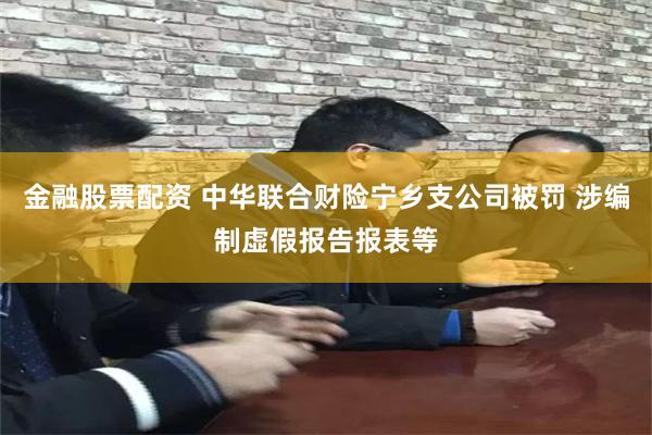 金融股票配资 中华联合财险宁乡支公司被罚 涉编制虚假报告报表等