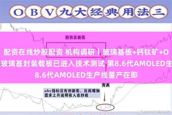 配资在线炒股配资 机构调研丨玻璃基板+钙钛矿+OLED 这家公司玻璃基封装载板已进入技术测试 第8.6代AMOLED生产线量产在即