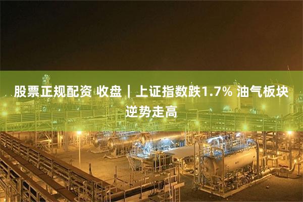 股票正规配资 收盘|上证指数跌1.7% 油气板块逆势走高