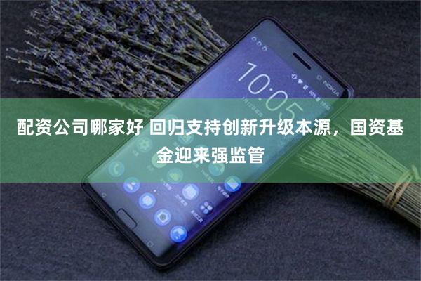 配资公司哪家好 回归支持创新升级本源，国资基金迎来强监管