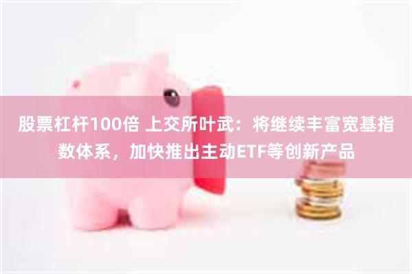股票杠杆100倍 上交所叶武：将继续丰富宽基指数体系，加快推出主动ETF等创新产品