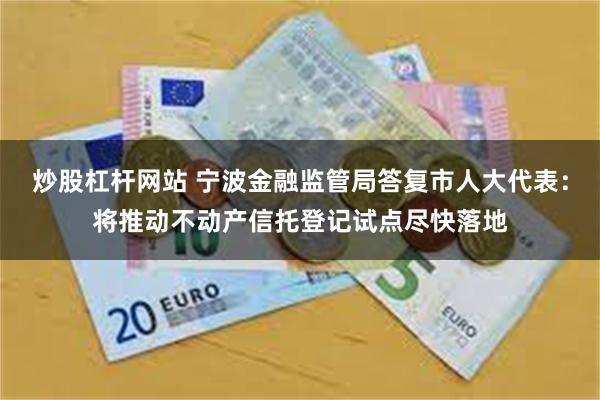 炒股杠杆网站 宁波金融监管局答复市人大代表：将推动不动产信托登记试点尽快落地