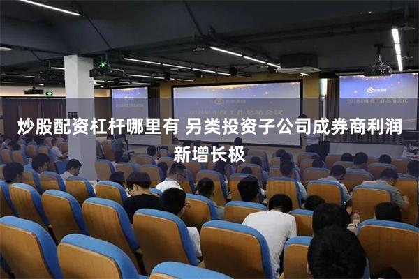 炒股配资杠杆哪里有 另类投资子公司成券商利润新增长极