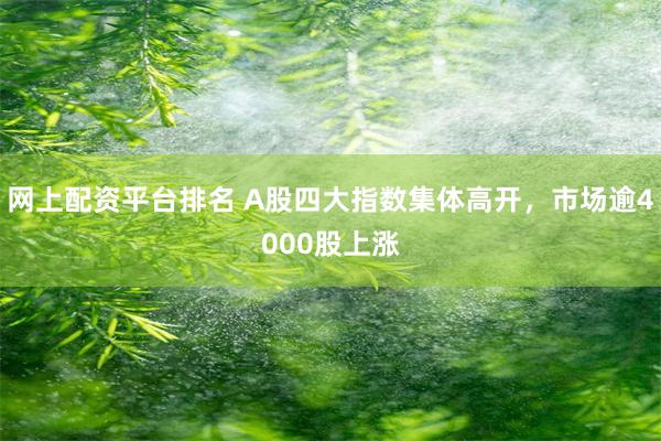 网上配资平台排名 A股四大指数集体高开，市场逾4000股上涨