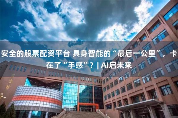 安全的股票配资平台 具身智能的“最后一公里”，卡在了“手感”？| AI启未来