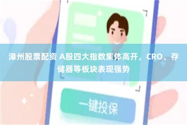 漳州股票配资 A股四大指数集体高开，CRO、存储器等板块表现强势