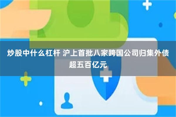 炒股中什么杠杆 沪上首批八家跨国公司归集外债超五百亿元